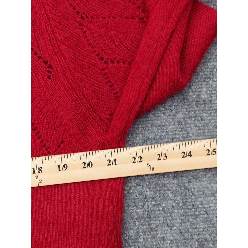 SUNDANCE Cardigan Sweater Womens XL Burgundy Pink Mohair Blend Long Sleeve Soft - Picture 7 of 8